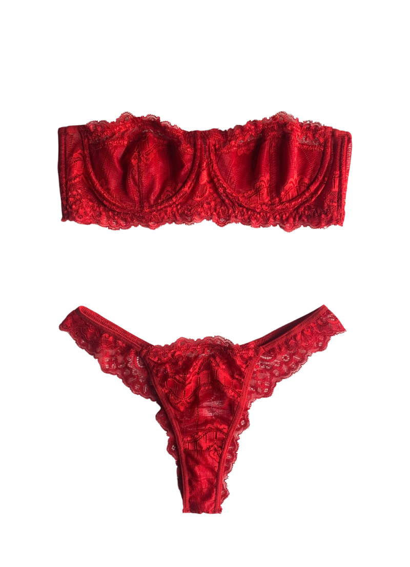 Conjunto Sem Bojo Tomara Que Caia - Vermelho