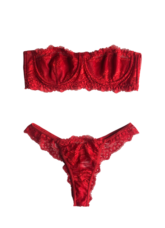 Conjunto Sem Bojo Tomara Que Caia - Vermelho