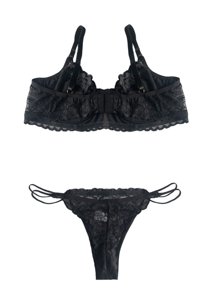 Conjunto Meia Taça Sem Bojo - Preto