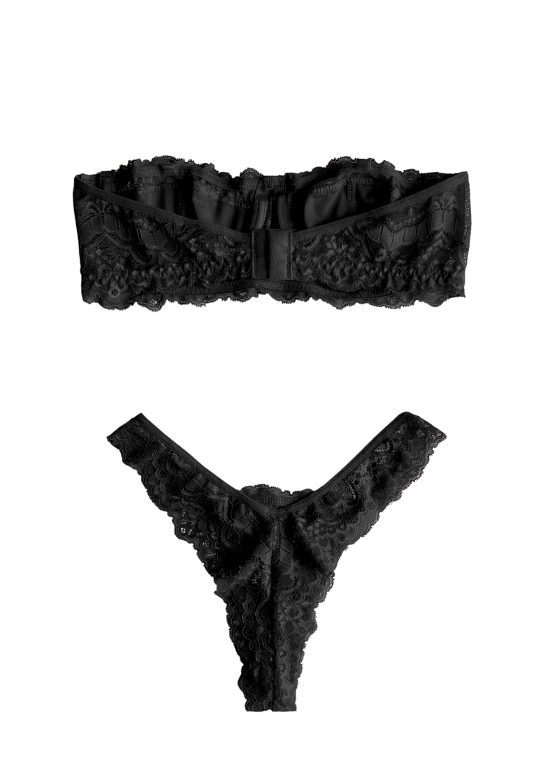 Conjunto Sem Bojo Tomara Que Caia - Preto